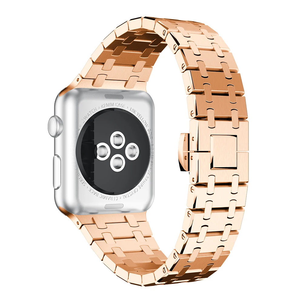 Stainless Steel Straps For apple watch 4 3 Band 44mm 42mm 40mm Rose Gold Metal Pulseira Strap for iwatch band 42mm 38mm Bands
Stainless Steel Straps For apple watch 4 3 Band 44mm 42mm 40mm Rose Gold Metal Pulseira Strap for iwatch band 42mm 38mm Bands