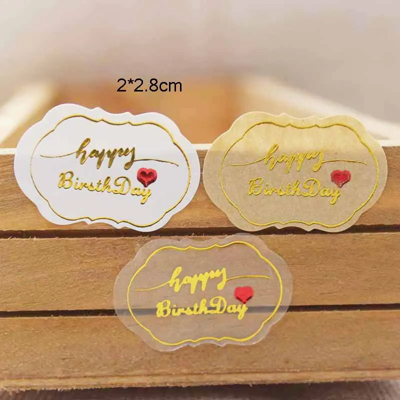 200pcs Happy birthday label stickers DIY handmade gold sticker labels pvc transparent thank you gift /jewlry/cookies label tag
200pcs Happy birthday label stickers DIY handmade gold sticker labels pvc transparent thank you gift /jewlry/cookies label tag