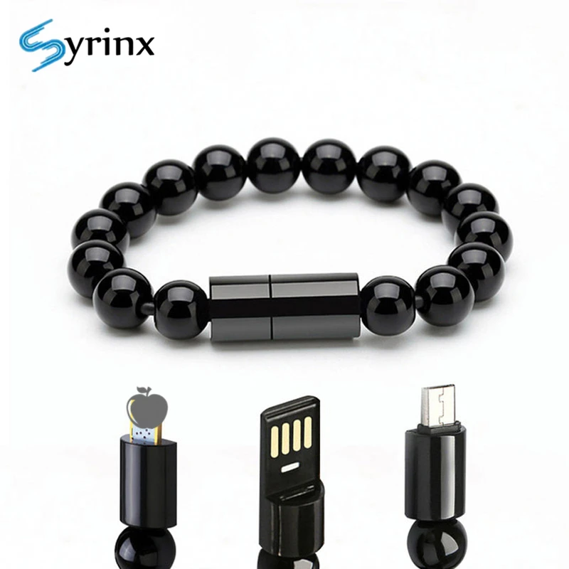 Syrinx 23.7cm 8 Pin Wristband Mobile Phone Cables Micro USB Type C Data Bead Bracelet Portable Charger for Iphone Cable Short
Syrinx 23.7cm 8 Pin Wristband Mobile Phone Cables Micro USB Type C Data Bead Bracelet Portable Charger for Iphone Cable Short