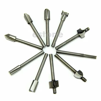 10Pcs/Set 1/8" Shank HSS Router Dremel Rotary HSS Woodworking Drill Bits Set High Quality
10Pcs/Set 1/8" Shank HSS Router Dremel Rotary HSS Woodworking Drill Bits Set High Quality