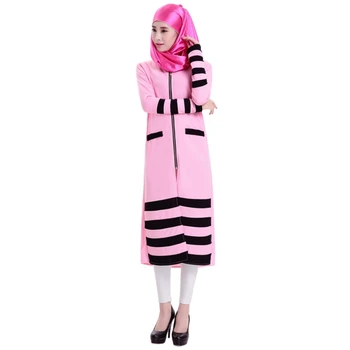 Kaftan Abaya Jilbab Islamic Muslim Cocktail Women Long Sleeve Striped Zipper Dress Knitting Yarn Four Light Colors
Kaftan Abaya Jilbab Islamic Muslim Cocktail Women Long Sleeve Striped Zipper Dress Knitting Yarn Four Light Colors