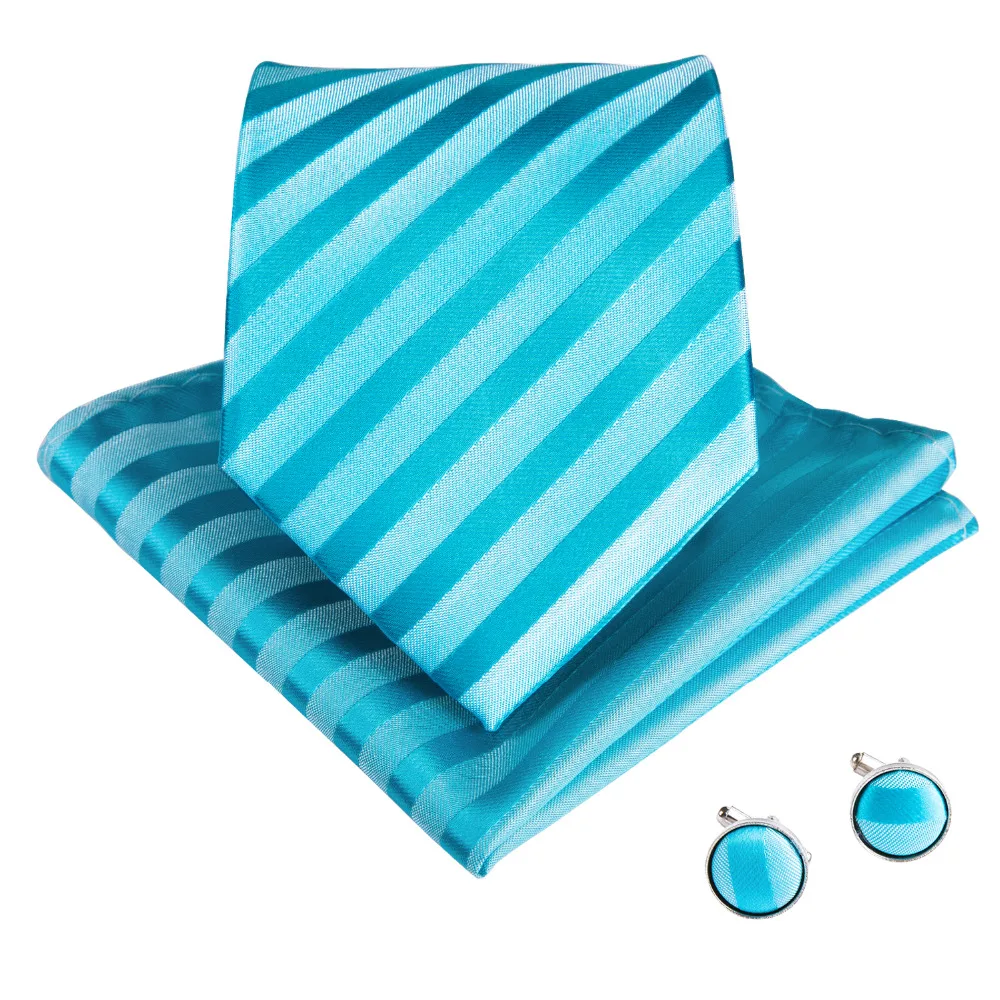 DiBanGu New Designer Blue Striped Tie 100% Silk Tie for Men Hanky Cufflinks Mne's Tie Business Wedding Party Tie Set SJT-7002
DiBanGu New Designer Blue Striped Tie 100% Silk Tie for Men Hanky Cufflinks Mne's Tie Business Wedding Party Tie Set SJT-7002