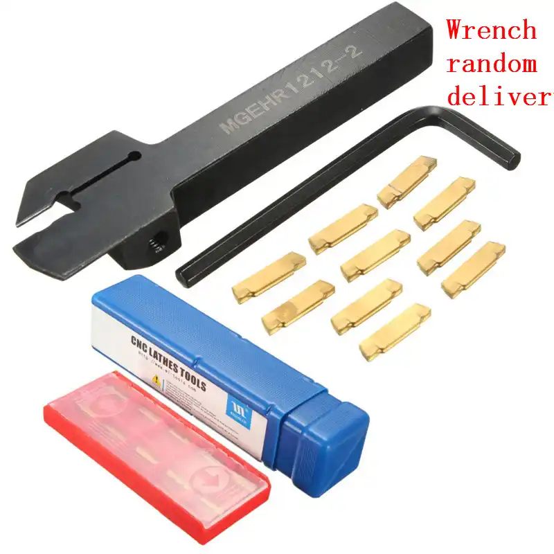 10Pcs MGMN200 Inserts L Wrench MGEHR1212-2 Lathe Cutter Grooving Tool Holder