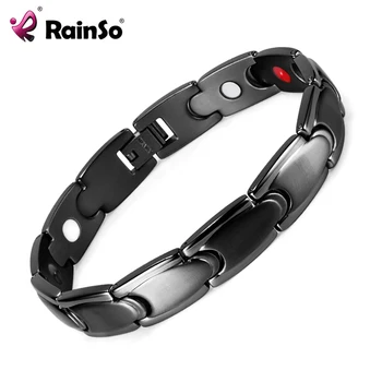 Healing Magnetic Bracelet Men/Woman 316L Stainless Steel Health Care Elements Magnetic Black Bracelet Hand Chain OSB-992
Healing Magnetic Bracelet Men/Woman 316L Stainless Steel Health Care Elements Magnetic Black Bracelet Hand Chain OSB-992