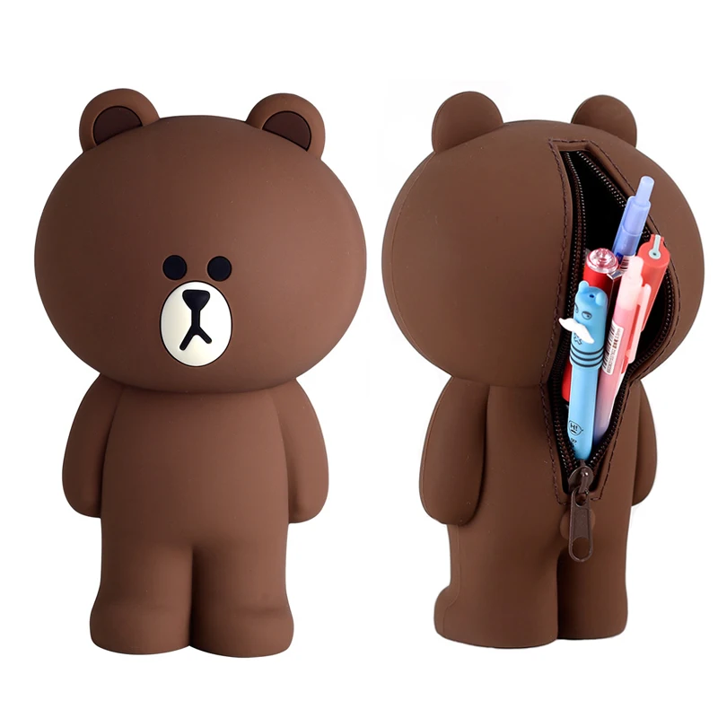 3D Cartoon Brown Bear and Cony Container for Pencil Case Kawaii Korean Silica Cute Pencilcase Gifts For Children.
3D Cartoon Brown Bear and Cony Container for Pencil Case Kawaii Korean Silica Cute Pencilcase Gifts For Children.