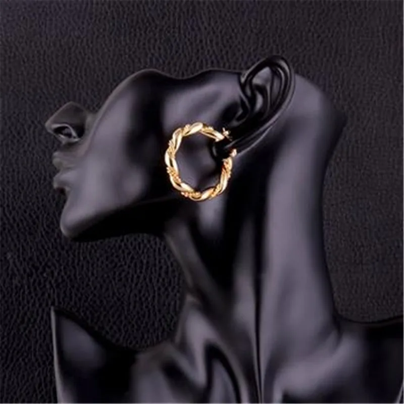 Hot Sale Earrings Rose Gold Color/Gold-color Romantic Fashion Jewelry Czech Drilling Rolo 2 Hoop Earrings 
Hot Sale Earrings Rose Gold Color/Gold-color Romantic Fashion Jewelry Czech Drilling Rolo 2 Hoop Earrings