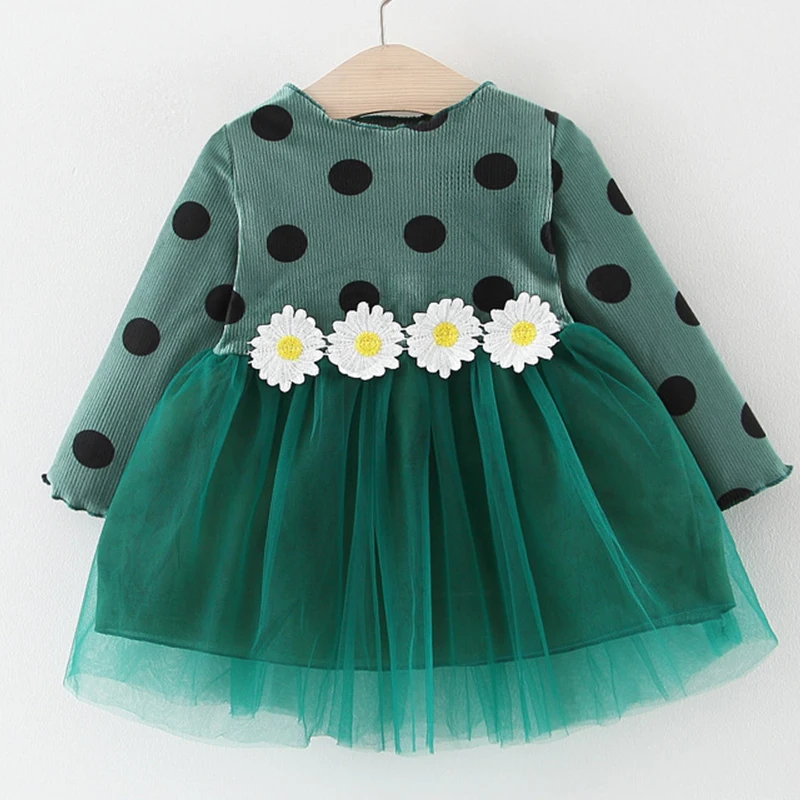 Baby Girl Dress 1 Year 2019 Fashion New Autumn Korean Knit Mesh Stitching Big Dot Flower Baby Dresses Girl
Baby Girl Dress 1 Year 2019 Fashion New Autumn Korean Knit Mesh Stitching Big Dot Flower Baby Dresses Girl
