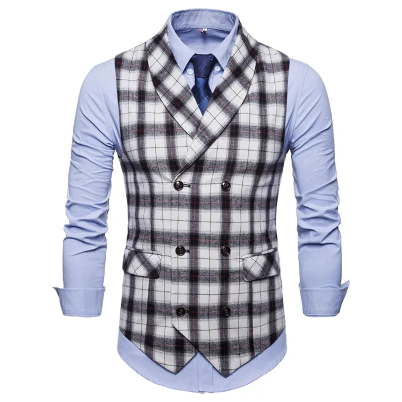2019 autumn and winter new men's casual plaid green fruit collar vest men's self-cultivation double-breasted plaid suit vest
2019 autumn and winter new men's casual plaid green fruit collar vest men's self-cultivation double-breasted plaid suit vest