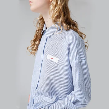 Toyouth Chic Style Women Striped Shirts Fashion Embroidery Blouse All-match Long Sleeve Blue Shirts Female Blusas 
Toyouth Chic Style Women Striped Shirts Fashion Embroidery Blouse All-match Long Sleeve Blue Shirts Female Blusas