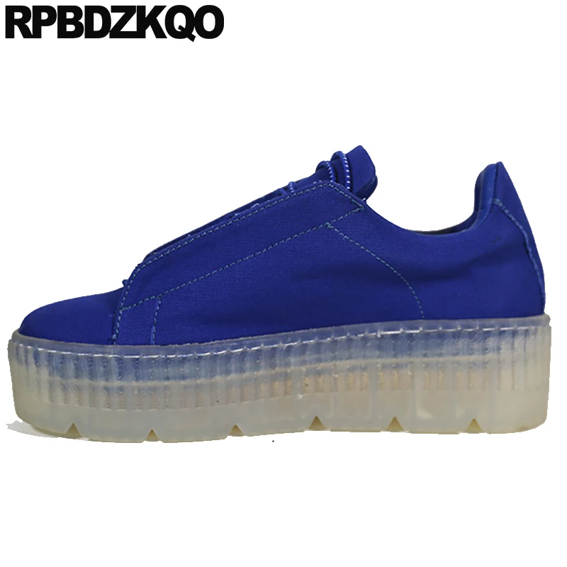 Brand 2019 Designer Muffin Creepers Platform Shoes Lace Up Black Thick Sole Trainers Runway Canvas Flats Blue Sneakers Women
Brand 2019 Designer Muffin Creepers Platform Shoes Lace Up Black Thick Sole Trainers Runway Canvas Flats Blue Sneakers Women