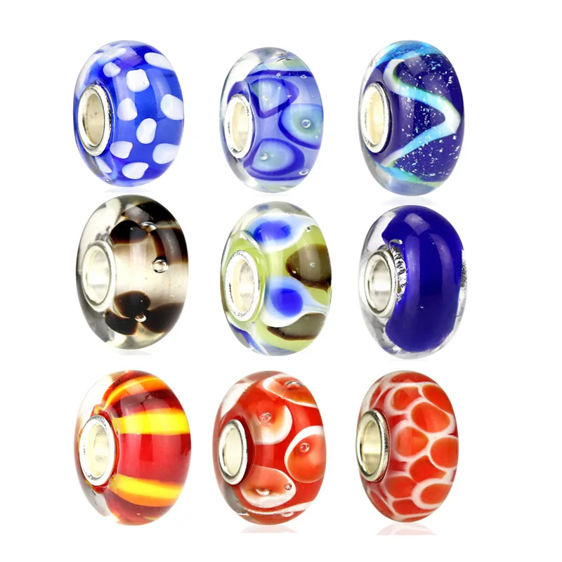 Classic MURANO Flowers Beads European LAMPWORK Beads Fit Pandora Style Charm Bracelet Bangles & Necklace Big Hole Silver Core
Classic MURANO Flowers Beads European LAMPWORK Beads Fit Pandora Style Charm Bracelet Bangles & Necklace Big Hole Silver Core