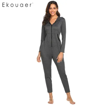 Ekouaer Women Adults Onesies Nightwear Long Pajamas Set Casual Loose Long Sleeve Pocket Zipper Hooded One Piece Pajama Sleepwear
Ekouaer Women Adults Onesies Nightwear Long Pajamas Set Casual Loose Long Sleeve Pocket Zipper Hooded One Piece Pajama Sleepwear