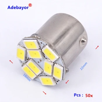 50X 1156 P21W 5630 LED 9 SMD R10W turn signal steering lamp reversing back up light white blue
50X 1156 P21W 5630 LED 9 SMD R10W turn signal steering lamp reversing back up light white blue