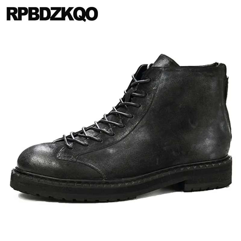 Full Grain Leather Boots High Top Zipper Booties Handmade Genuine Lace Up Shoes Men Fall Black Flat Short Ankle Designer Durable
Full Grain Leather Boots High Top Zipper Booties Handmade Genuine Lace Up Shoes Men Fall Black Flat Short Ankle Designer Durable