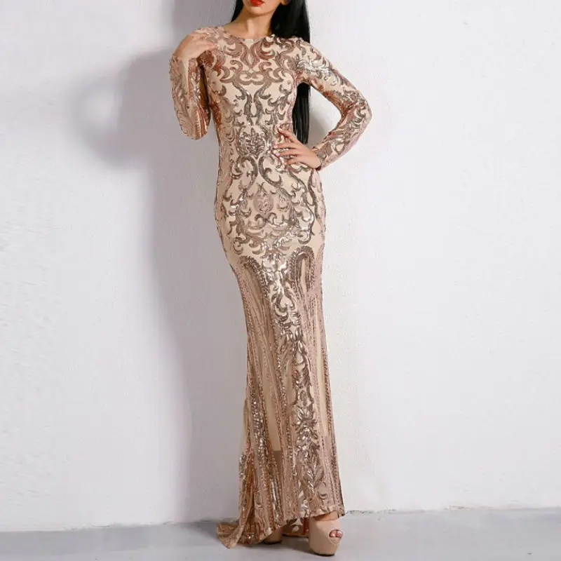 New Vintage Slim Wedding Evening Club Dresses Black Gold Heavy Sequined Women Long Dress Vestido Sheath Autumn Maxi Dresses
New Vintage Slim Wedding Evening Club Dresses Black Gold Heavy Sequined Women Long Dress Vestido Sheath Autumn Maxi Dresses
