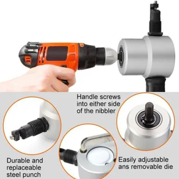 1X Double Head Sheet Metal Nibbler Saw Cutter Cutting Power Drill Attachment Pro
1X Double Head Sheet Metal Nibbler Saw Cutter Cutting Power Drill Attachment Pro