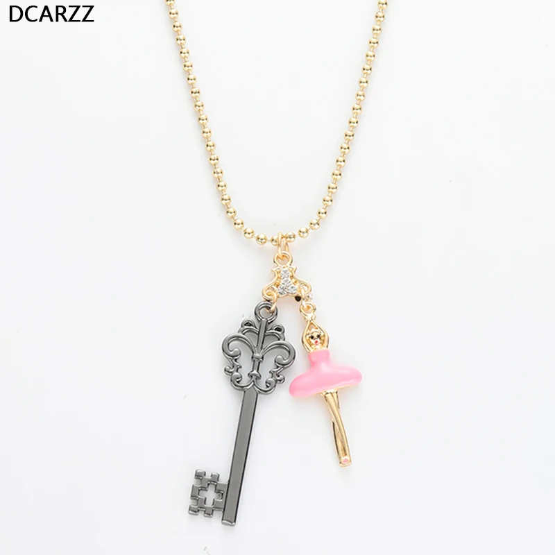 Clara's Nutcracker Key Pendant with Ballet Charms Necklace Women Nutcracker and the Four Realms Jewelry Girl Cosplay Accessories
Clara's Nutcracker Key Pendant with Ballet Charms Necklace Women Nutcracker and the Four Realms Jewelry Girl Cosplay Accessories