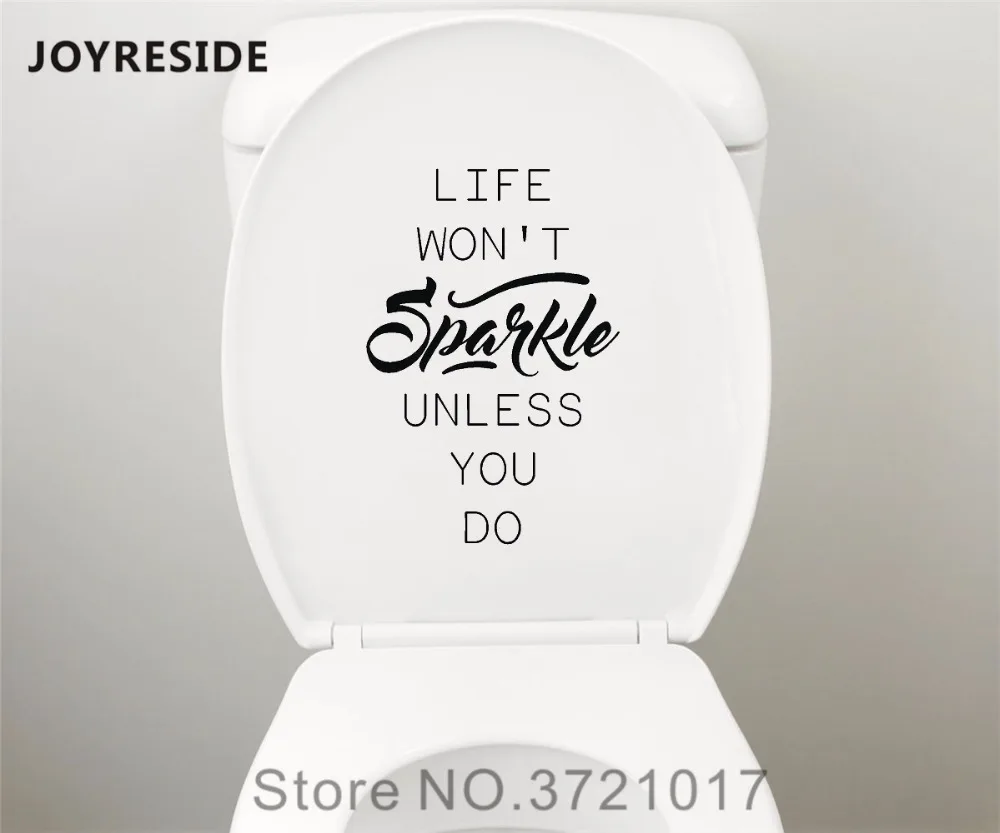 JOYRESIDE Quote Life Won't Sparkle Unless You Do Restroom Bathroom Seat Toilet Tank Wall Decal Vinyl Sticker Decor Design XY115
JOYRESIDE Quote Life Won't Sparkle Unless You Do Restroom Bathroom Seat Toilet Tank Wall Decal Vinyl Sticker Decor Design XY115