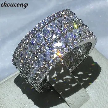 choucong 2018 Fashion Flower Style Engagement Wedding Band ring Full 5A zircon Cz White gold filled Rings For Women men Jewelry 
choucong 2018 Fashion Flower Style Engagement Wedding Band ring Full 5A zircon Cz White gold filled Rings For Women men Jewelry