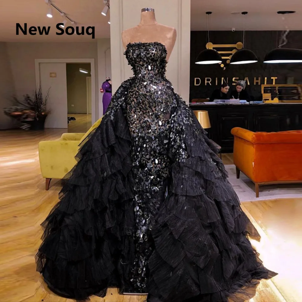 Elegant Black Crystal Evening Dresses with Detachable Skirt Dubai Arabic Long Prom Dress Formal Evening Party Gowns
Elegant Black Crystal Evening Dresses with Detachable Skirt Dubai Arabic Long Prom Dress Formal Evening Party Gowns