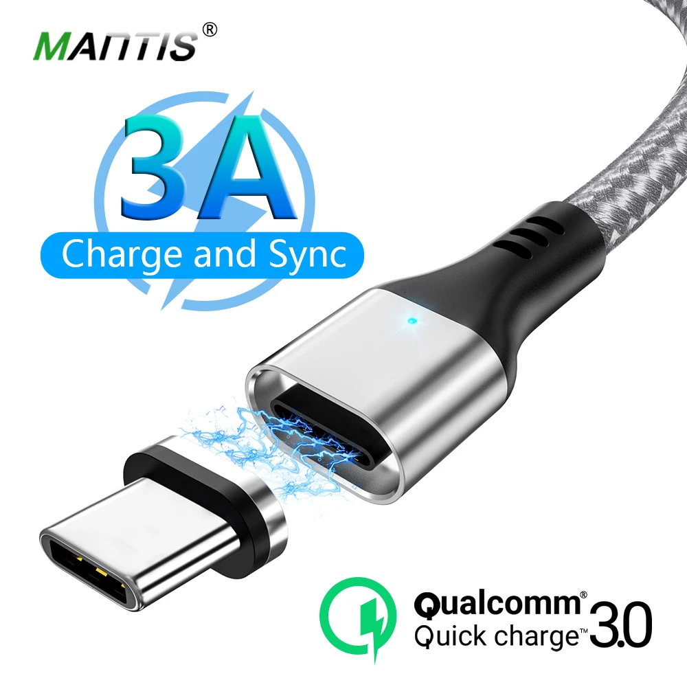 MANTIS Quick Charge 3.0 Magnetic Cable USB C Type For Samsung Huawei Xiaomi OnePlus Fast Charging Andriod Phone Cables | Мобильные