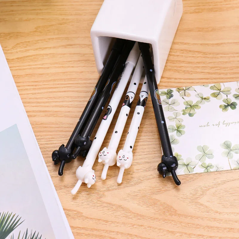 Black White Cat Gel Pen 0.38mm Cartoon Kawaii Neutral Pens For Kids Girls Gift School Writing Office Supplies Korean Stationery
Black White Cat Gel Pen 0.38mm Cartoon Kawaii Neutral Pens For Kids Girls Gift School Writing Office Supplies Korean Stationery