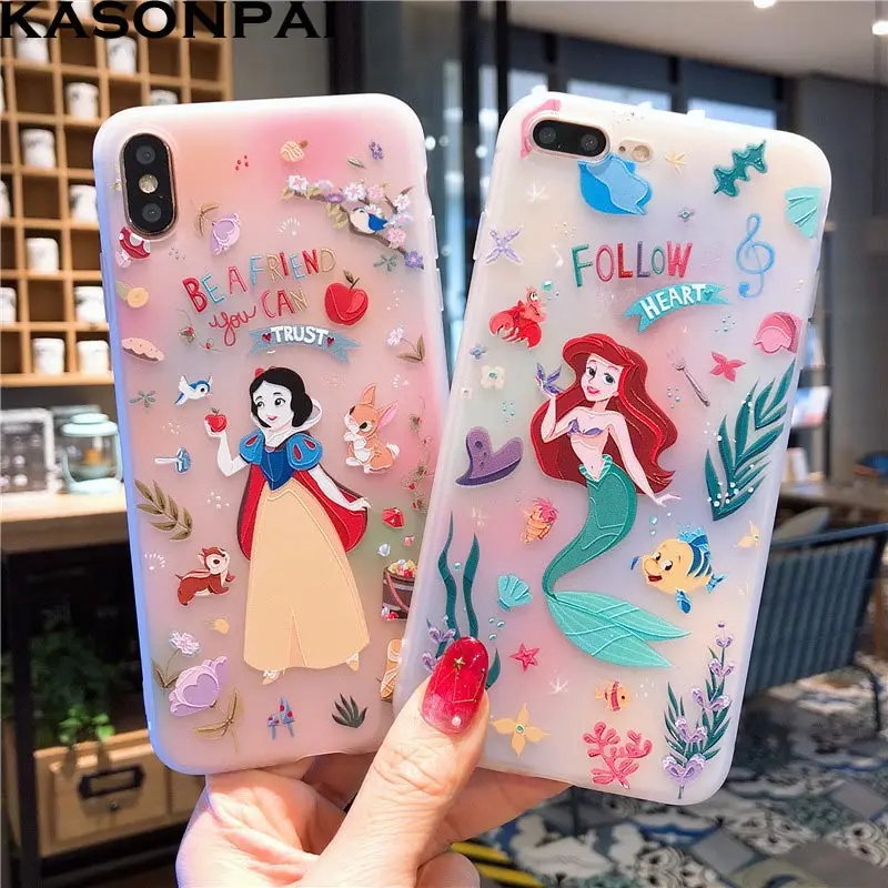 Lovely Snow White Cinderella Rapunzel Mermaid Princess Soft TPU Back Case For iPhone XS Max XR X 6 6S 7 8 Plus Cute Cartoon Case
Lovely Snow White Cinderella Rapunzel Mermaid Princess Soft TPU Back Case For iPhone XS Max XR X 6 6S 7 8 Plus Cute Cartoon Case