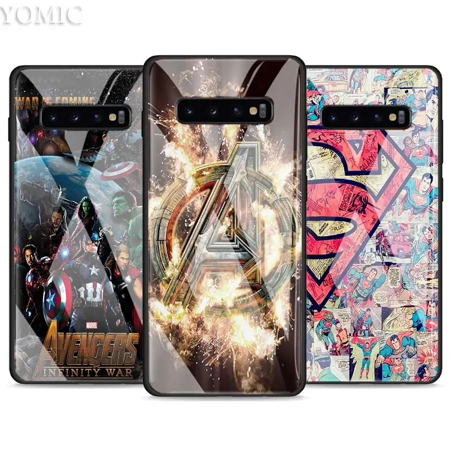 Tempered Glass Case for Samsung Galaxy S10e S10 S8 S9 Plus Note 9 10 A50 A70 Phone Cover Avengers Superman Batman Luxury Glass C
Tempered Glass Case for Samsung Galaxy S10e S10 S8 S9 Plus Note 9 10 A50 A70 Phone Cover Avengers Superman Batman Luxury Glass C