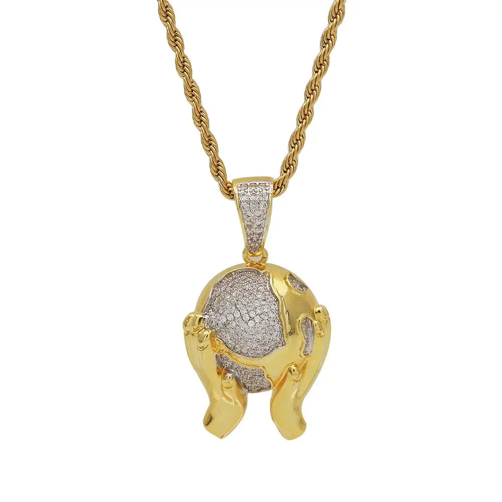 Holding The Earth Pendant Necklace Micro Pave Cubic Zircon Iced Out Mens Necklace Street Style Hip Hop Jewelry For Men Boyfriend
Holding The Earth Pendant Necklace Micro Pave Cubic Zircon Iced Out Mens Necklace Street Style Hip Hop Jewelry For Men Boyfriend