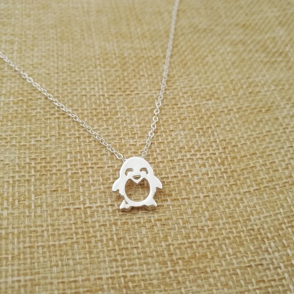 Модный трендовый милый прекрасный маленький пингвин кулон колье ожерелье для