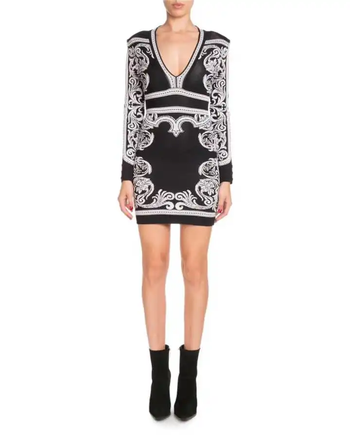 2018 New Women black white v neck Elegant long sleeve high quality Celebrity evening party bodycon Bandage mini dress
2018 New Women black white v neck Elegant long sleeve high quality Celebrity evening party bodycon Bandage mini dress