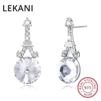 LEKANI Crystals From SWAROVSKI Real 925 Silver Stud Earrings Fine Jewelry For Women Party Wedding Accessories Joyas
LEKANI Crystals From SWAROVSKI Real 925 Silver Stud Earrings Fine Jewelry For Women Party Wedding Accessories Joyas