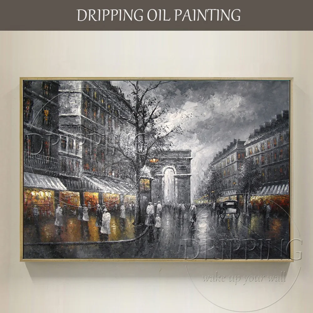 Handmade Wall Art Street Triumphal Arch Landscape Oil Painting on Canvas Modern France Paris Street Oil Painting for Wall Decor
Handmade Wall Art Street Triumphal Arch Landscape Oil Painting on Canvas Modern France Paris Street Oil Painting for Wall Decor