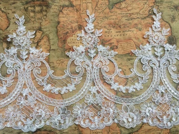 White/Off White/Black Embroidered Bridal Lace Trim, Classic French Chantilly Flower Tulle Fabric
White/Off White/Black Embroidered Bridal Lace Trim, Classic French Chantilly Flower Tulle Fabric