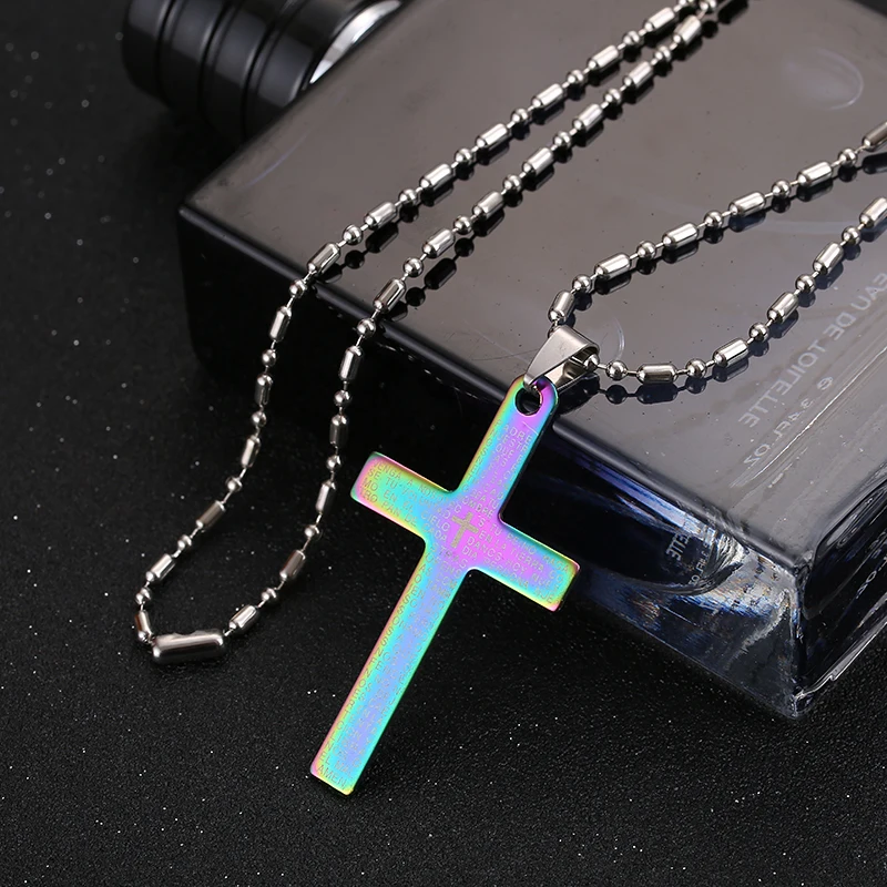 JIA&KOU Cross Necklace For Women/ Men Colorful Stainless Steel Necklace Brad Chain Pendant Necklace Women Jewelry Accessories
JIA&KOU Cross Necklace For Women/ Men Colorful Stainless Steel Necklace Brad Chain Pendant Necklace Women Jewelry Accessories