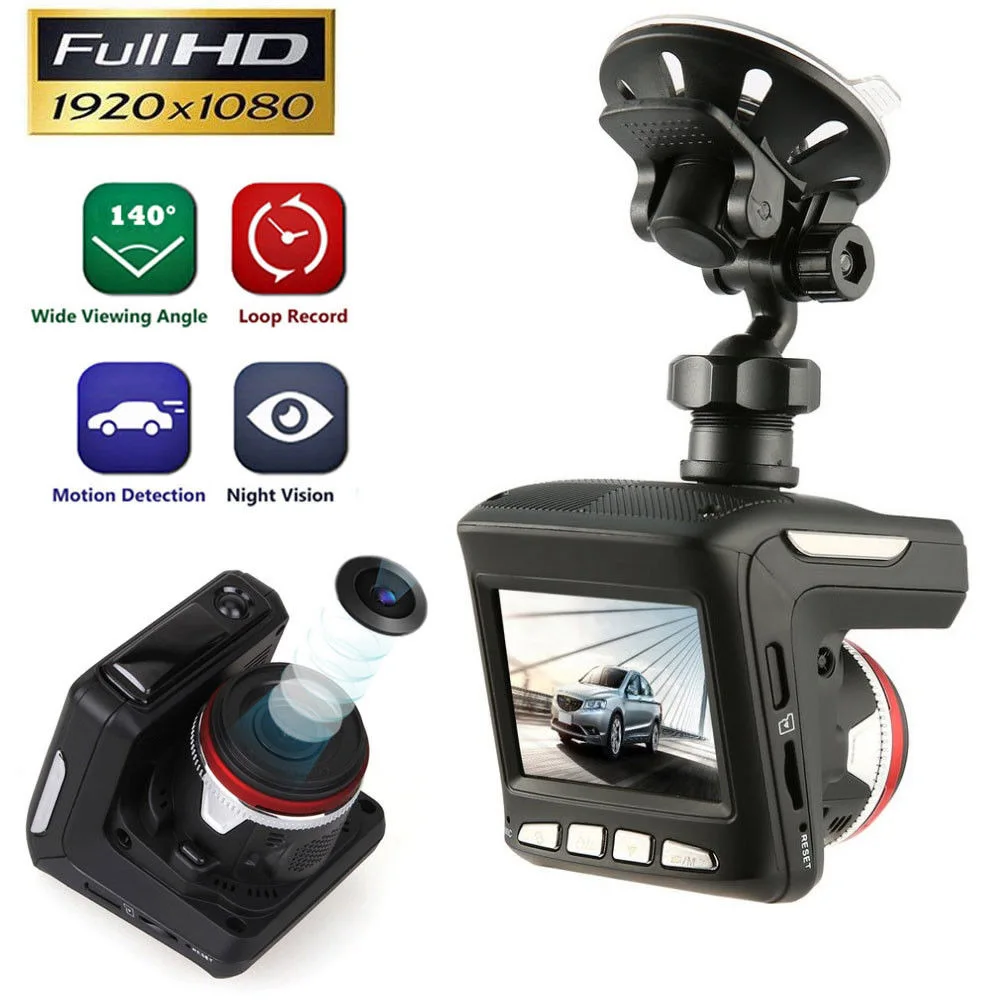 HD 1080P Night Vision Dash Cam Car DVR 2in1 Tachograph Camera Recorder Radar Laser Detector Traffic Recorder Parking Monitoring
HD 1080P Night Vision Dash Cam Car DVR 2in1 Tachograph Camera Recorder Radar Laser Detector Traffic Recorder Parking Monitoring