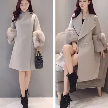 High Autumn Winter Women Coat Long Sleeve Faux Fur Patchwork Jacket Turndown Collar Solid Color Pockets Lady Casual Outwear DSM
High Autumn Winter Women Coat Long Sleeve Faux Fur Patchwork Jacket Turndown Collar Solid Color Pockets Lady Casual Outwear DSM