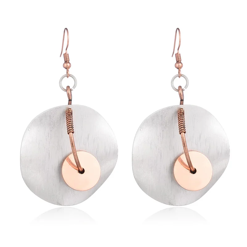 Silver Rose Gold Earrings for women Simple Design Vintage Pendientes Fashion Jewelry Drop Earrings Gift for Girl Brincos 2018
Silver Rose Gold Earrings for women Simple Design Vintage Pendientes Fashion Jewelry Drop Earrings Gift for Girl Brincos 2018