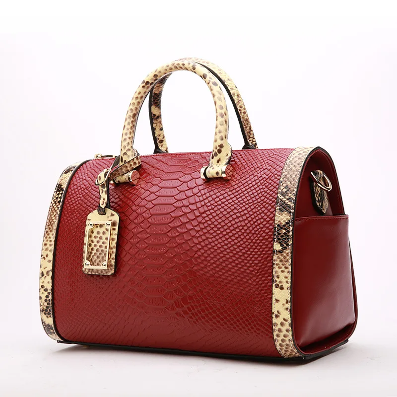 2019 Luxurious Serpentine Pattern Women Boston Bag 100% Real Leather Ladies Handbag Elegant Shoulder Bag Snake Leather Tote Bag
2019 Luxurious Serpentine Pattern Women Boston Bag 100% Real Leather Ladies Handbag Elegant Shoulder Bag Snake Leather Tote Bag