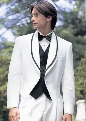 New Design Top Quality Shawl Colar white Groom Tuxedo Groomsman / Men's Wedding Dress Prom Clothing (Jacket+Pants+vest+tie)
New Design Top Quality Shawl Colar white Groom Tuxedo Groomsman / Men's Wedding Dress Prom Clothing (Jacket+Pants+vest+tie)