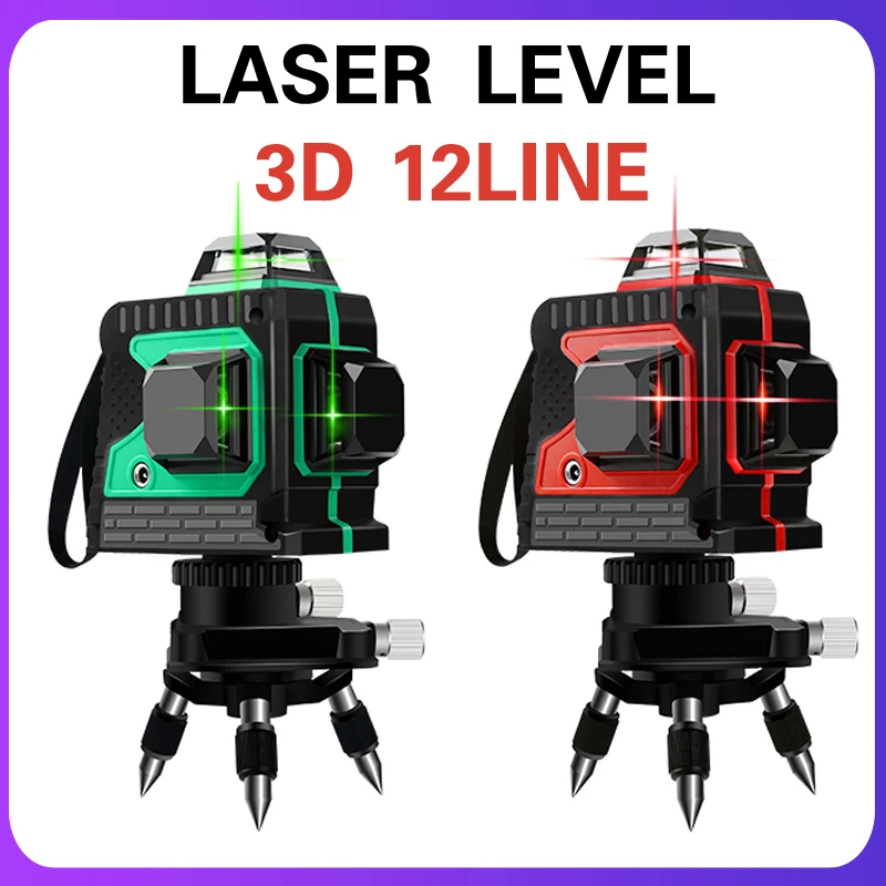 12 Lines 3D Green Laser Levels Self-Leveling 360 rotary vertical horizontal line laser level
12 Lines 3D Green Laser Levels Self-Leveling 360 rotary vertical horizontal line laser level