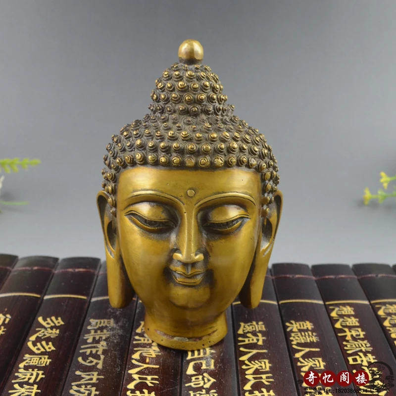 Chinese Tibetan Buddhism Bronze Gilt Shakyamuni Sakyamuni Buddha Head Statue Buddhism People Decoration Crafts
Chinese Tibetan Buddhism Bronze Gilt Shakyamuni Sakyamuni Buddha Head Statue Buddhism People Decoration Crafts