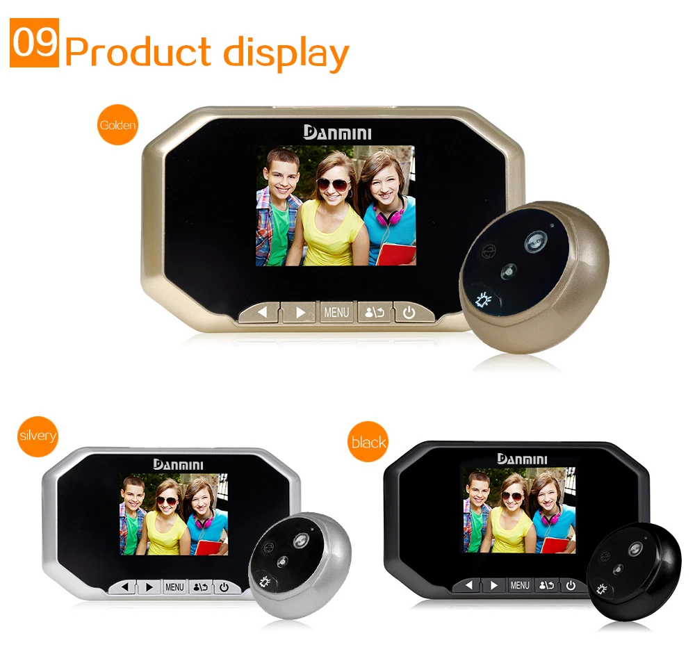 3.0 Inch 145 degree LCD Digital Camera Door Peephole Viewer wireless Doorbell Color Screen Video-eye Video Recorder Night vision
3.0 Inch 145 degree LCD Digital Camera Door Peephole Viewer wireless Doorbell Color Screen Video-eye Video Recorder Night vision