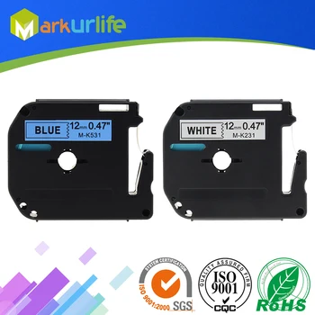 2 PCS/Lot M-K531 MK231 Black on Blue/White Cassette Label Compatible for Brother P touch printer PT100 PT65 PT85 12mm(1/2") x 8m
2 PCS/Lot M-K531 MK231 Black on Blue/White Cassette Label Compatible for Brother P touch printer PT100 PT65 PT85 12mm(1/2") x 8m