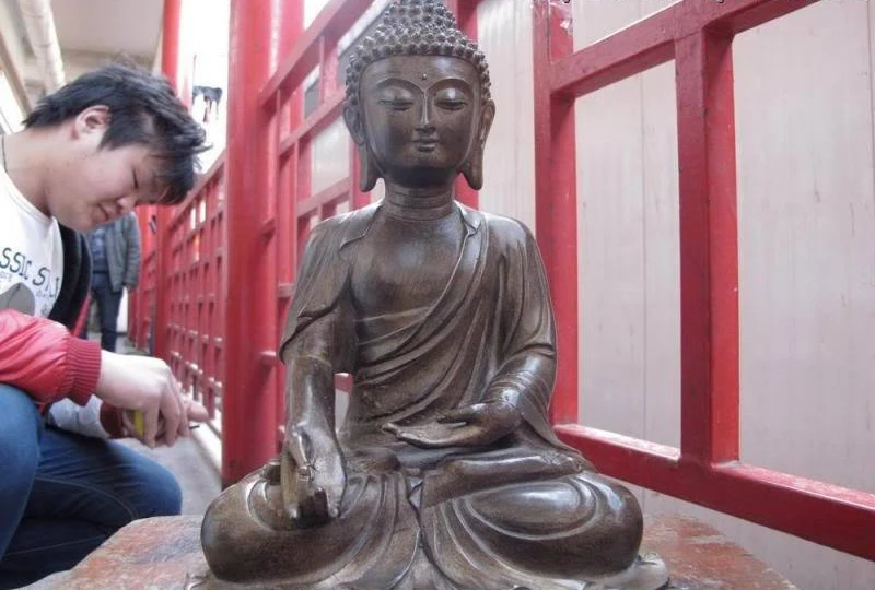 14 Chinese Tibet Buddhism Temple Old Bronze Copper RuLai Sakyamuni Buddha Statue
14 Chinese Tibet Buddhism Temple Old Bronze Copper RuLai Sakyamuni Buddha Statue