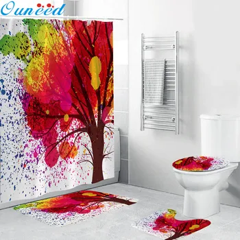 Ouneed Shower Curtain set 4PCS anti-Slip colorful Flowers pattern Toilet Polyester Cover Mat Set florals Bathroom Shower Curtain
Ouneed Shower Curtain set 4PCS anti-Slip colorful Flowers pattern Toilet Polyester Cover Mat Set florals Bathroom Shower Curtain