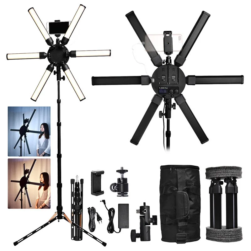 Fusitu Photography light 3200-5600K Multimedia Extreme 60W Led Star Light Ring Video Lamp with tripod For Camera Phone Makeup
Fusitu Photography light 3200-5600K Multimedia Extreme 60W Led Star Light Ring Video Lamp with tripod For Camera Phone Makeup