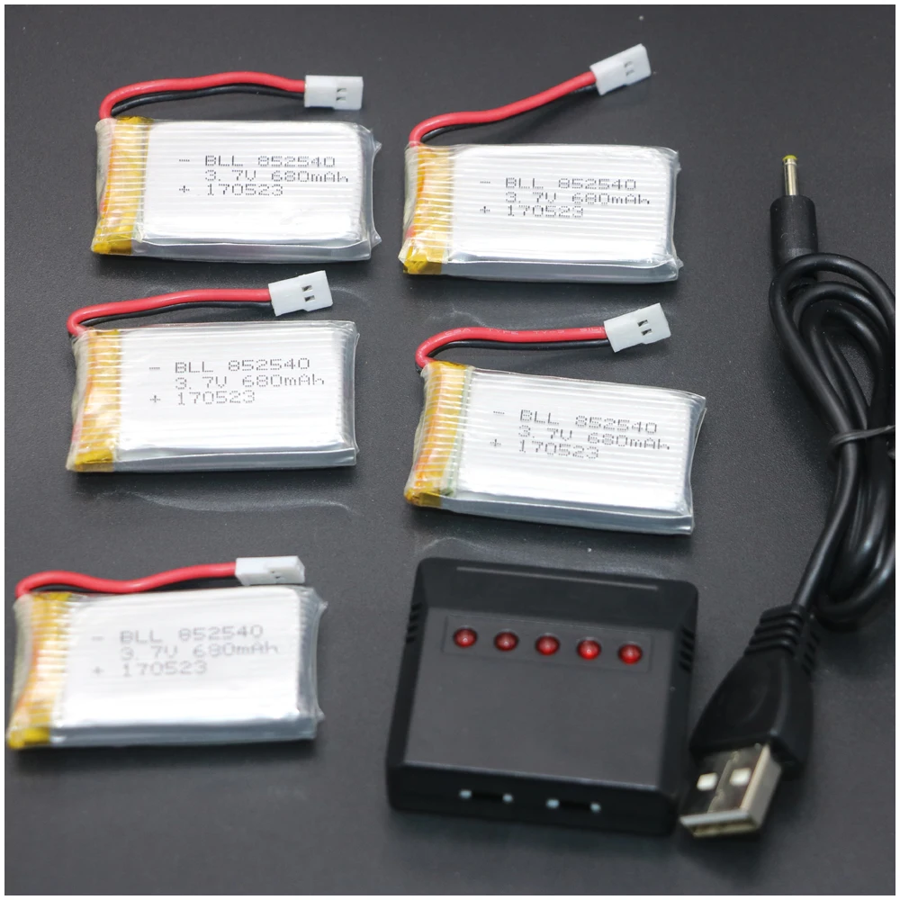 5 in 1 Lipo Battery Charger X5 + 5Pcs 3.7V 680mAh 20C Lipo Battery For Syma X5C X5C-1 X5A X5 X5SC X5SW H5C V931 CX30W CX30
5 in 1 Lipo Battery Charger X5 + 5Pcs 3.7V 680mAh 20C Lipo Battery For Syma X5C X5C-1 X5A X5 X5SC X5SW H5C V931 CX30W CX30