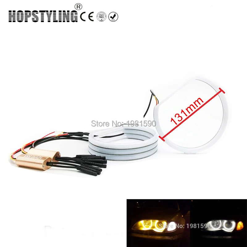 Hopstyling 4x131mm Dual Color White&Yellow Cotton Light Angel Eyes for BMW E36 E38 E39 E46 projector auto headlight accessory
Hopstyling 4x131mm Dual Color White&Yellow Cotton Light Angel Eyes for BMW E36 E38 E39 E46 projector auto headlight accessory