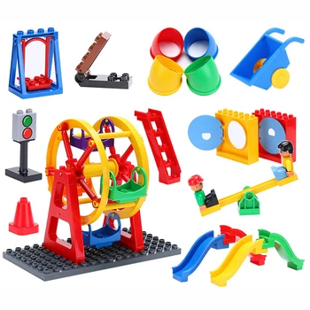 Big Size DIY Building Blocks Swing Dinosaurs Figures Animal Accessories Compatible Brand Duploingly Brick Toys for children Gift
Big Size DIY Building Blocks Swing Dinosaurs Figures Animal Accessories Compatible Brand Duploingly Brick Toys for children Gift